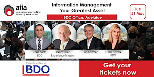 Imagem principal do evento AIIA – SA Information Management – Your Greatest Asset