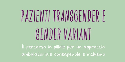 Mind the Gap - Pazienti transgender e gender variant primary image