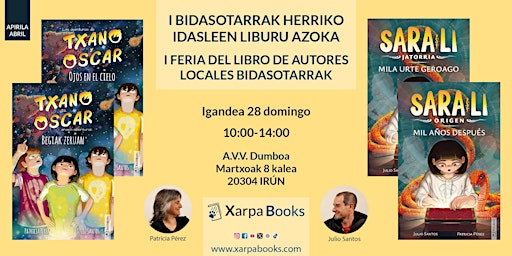 Imagen principal de I Feria del Libro de Autores Locales Bidasotarrak. Xarpa Books