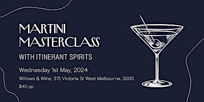 Imagen principal de Martini Masterclass w/ Itinerant Spirits