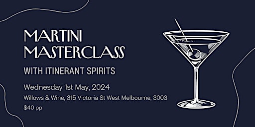 Imagem principal do evento Martini Masterclass w/ Itinerant Spirits