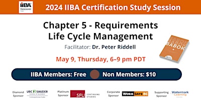 Imagem principal do evento IIBA Certification Study Group — Requirements Life Cycle Management