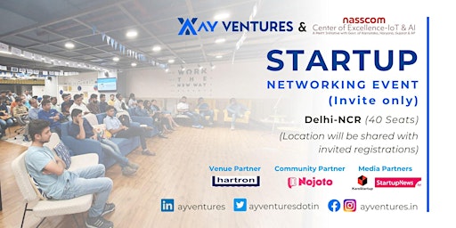 Primaire afbeelding van Startup Networking Event (Invite Only) - June 1 by AY Ventures
