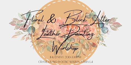 Floral & Block Letter Leather Painting