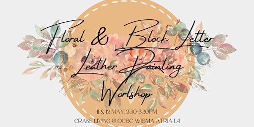 Floral & Block Letter Leather Painting  primärbild