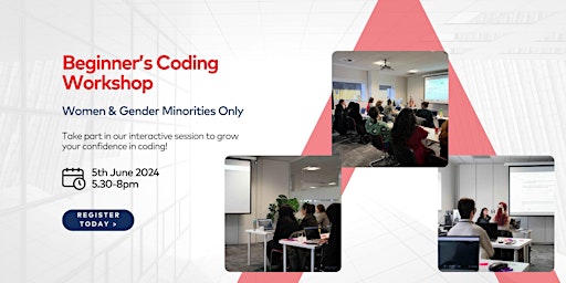 Imagen principal de Beginner's Coding Workshop - Women and Gender Minorities Only