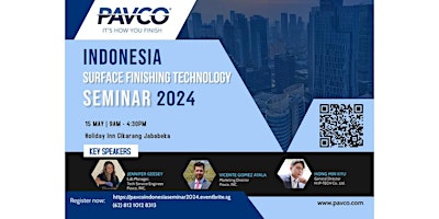 Pavco Surface Finishing Technology Seminar 2024 - Indonesia primary image