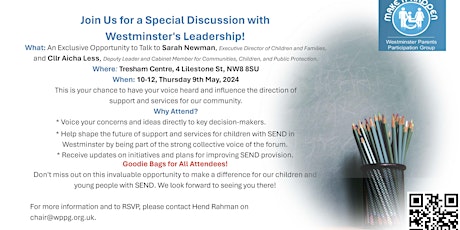 Come and Meet the Leadership and Executive Directors of SEN services in Westminster