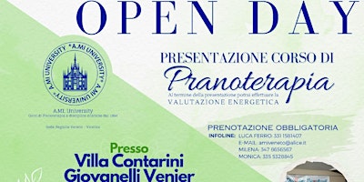 Immagine principale di OPEN DAY CORSO DI PRANOTERAPIA A VO' VECCHIO (PADOVA) 