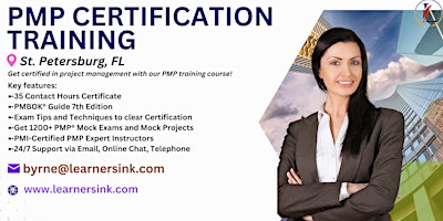 Primaire afbeelding van Raise your Career with PMP Certification In St. Petersburg, FL