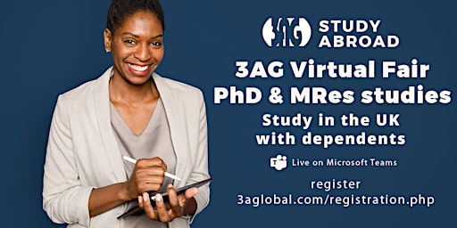 3AG Virtual Fair for PhD & MRes Studies primary image