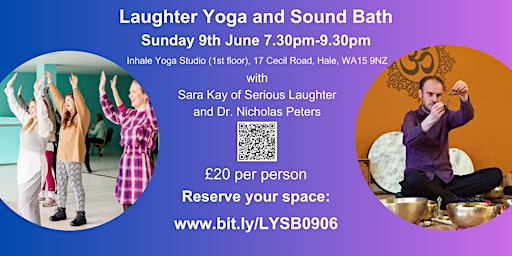 Primaire afbeelding van Relaxation Therapy Laughter Yoga, Sound Bath, Hale, Altrincham, Manchester