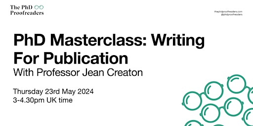 PhD Masterclass: Writing For Publication primary image