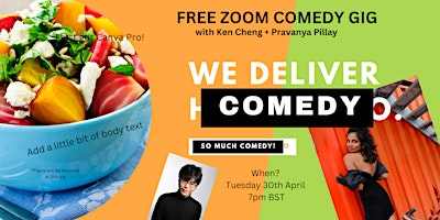 FREE Zoom Stand-up Show with Ken Cheng + Pravanya Pillay! primary image