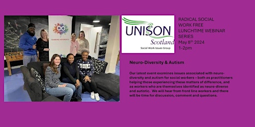 Hauptbild für Radical Social Work Lunchtime Webinar - Neuro-Diversity & Autism