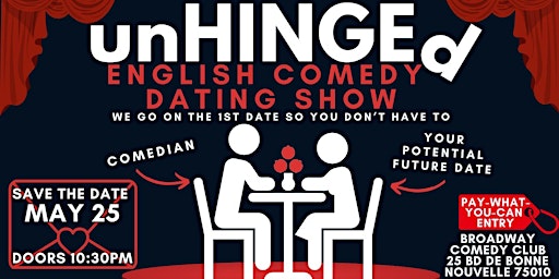Imagem principal de unHINGEd: An English Comedy Dating Show - May 25th