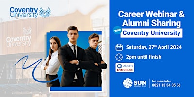 Imagem principal do evento Career Webinar & Alumni Sharing with Coventry University