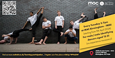 Primaire afbeelding van Autin Dance Theatre’s all male youth dance company!