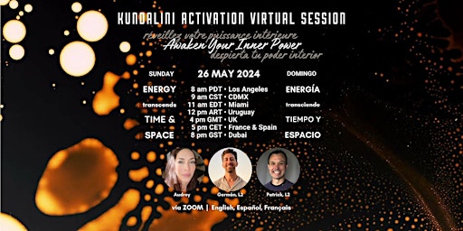 Kundalini Activation Online • 26 May • EN/ES/FR primary image
