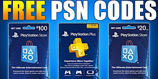 Imagem principal do evento Unused]]] Free PSN Gift Card Codes 2024-PSN Code Giveaway