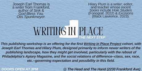 Writing in Place Project - Publishing Workshop