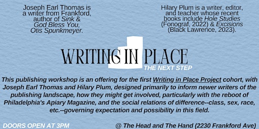 Writing in Place Project - Publishing Workshop primary image