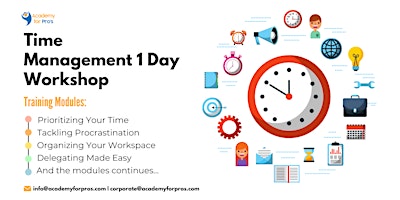 Time Management 1 Day Workshop in London, ON on 1st May, 2024 primary image