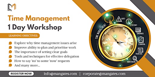 Imagem principal de Time Management 1 Day Workshop in London, ON on 1st May, 2024