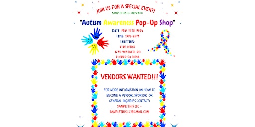 Imagem principal do evento Autism Awareness Pop-Up Shop