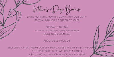 Mother's Day Brunch at Green St. Cafe primary image