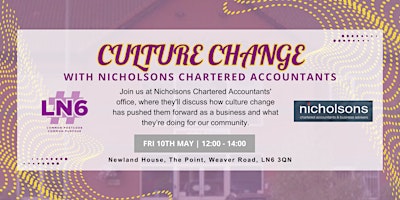 Image principale de Culture Change & Community with Nicholsons