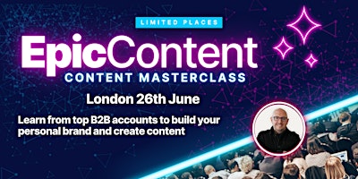 Imagem principal do evento Epic Content - A Content Masterclass
