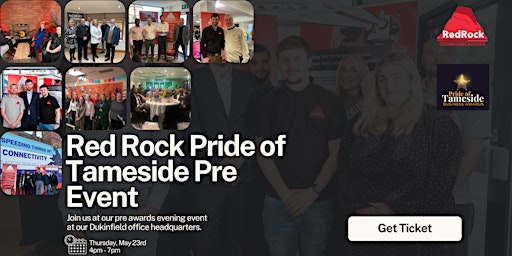Imagem principal do evento Red Rock's Pride of Tameside Awards Pre-Drinks Event