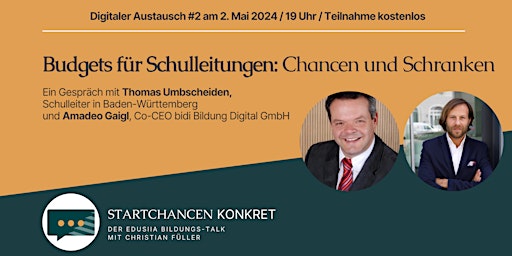 Imagen principal de STARTCHANCEN KONKRET #2: Rektor & EdTech über Budgets für Schulleitungen