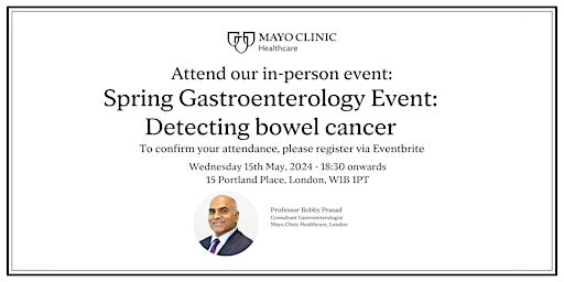 Primaire afbeelding van Spring gastroenterology networking event: Detecting bowel cancer