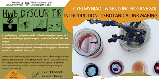 Imagem principal do evento Cyflwyniad i Wneud Inc Botanegol / Introduction to Botanical Ink Making