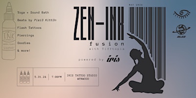 Imagem principal do evento Zen-Ink Fusion with Tifftopia - Powered by Iris Tattoo