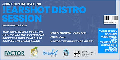 In person !earshot Distro Session in Halifax primary image