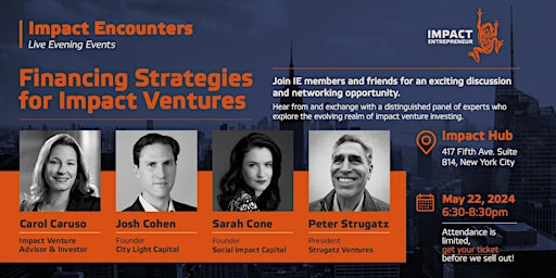 Imagem principal do evento Financing Strategies for Impact Ventures