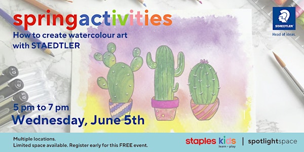 How to create watercolour art with STAEDTLER at Staples Ancaster