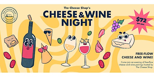 Primaire afbeelding van Cheese & Wine Night (River Valley) - 10 May, Friday