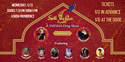 Imagem principal do evento Spill the Chai: A SWANA Drag Show