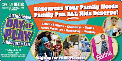 Hauptbild für All Inclusive Day of Play & Resource Fair - FREE EVENT