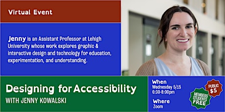 Designing for Accessibility with Jenny Kowalski primary image