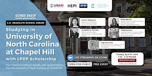 Image principale de Studying in University of North Carolina Chapel Hill with LPDP Scholarship