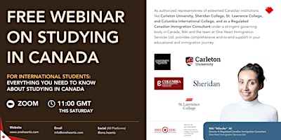Imagem principal de WEBINAR ON STUDYING IN CANADA: Everything You Need To Know