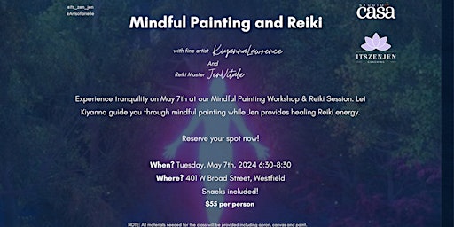 Primaire afbeelding van Reiki-Infused Mindful Painting Workshop