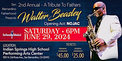 Image principale de Walter Beasley Jazz/R&B Concert: A Tribute To Fathers