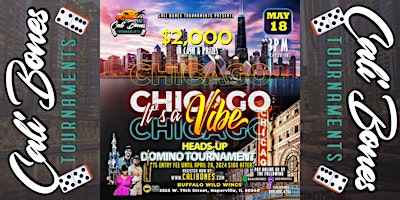 Primaire afbeelding van IT'S A VIBE"CHICAGO" DOMINO TOURNAMENT MAY 18, 2024