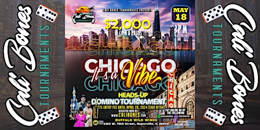 Image principale de IT'S A VIBE"CHICAGO" DOMINO TOURNAMENT MAY 18, 2024